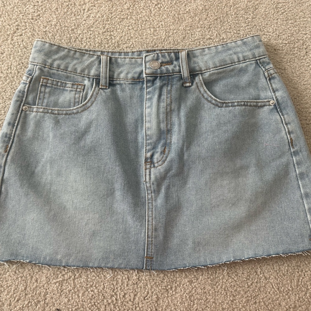 shein jean skirt